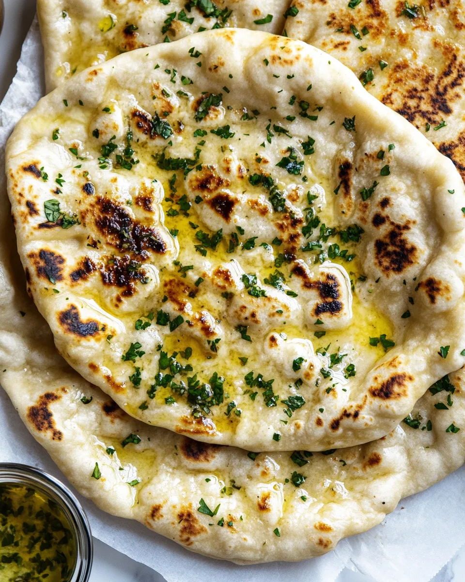 Easy Garlic Butter Naan. (aka, what you should make in your quarantine kitchen this weekend!) recipe photo