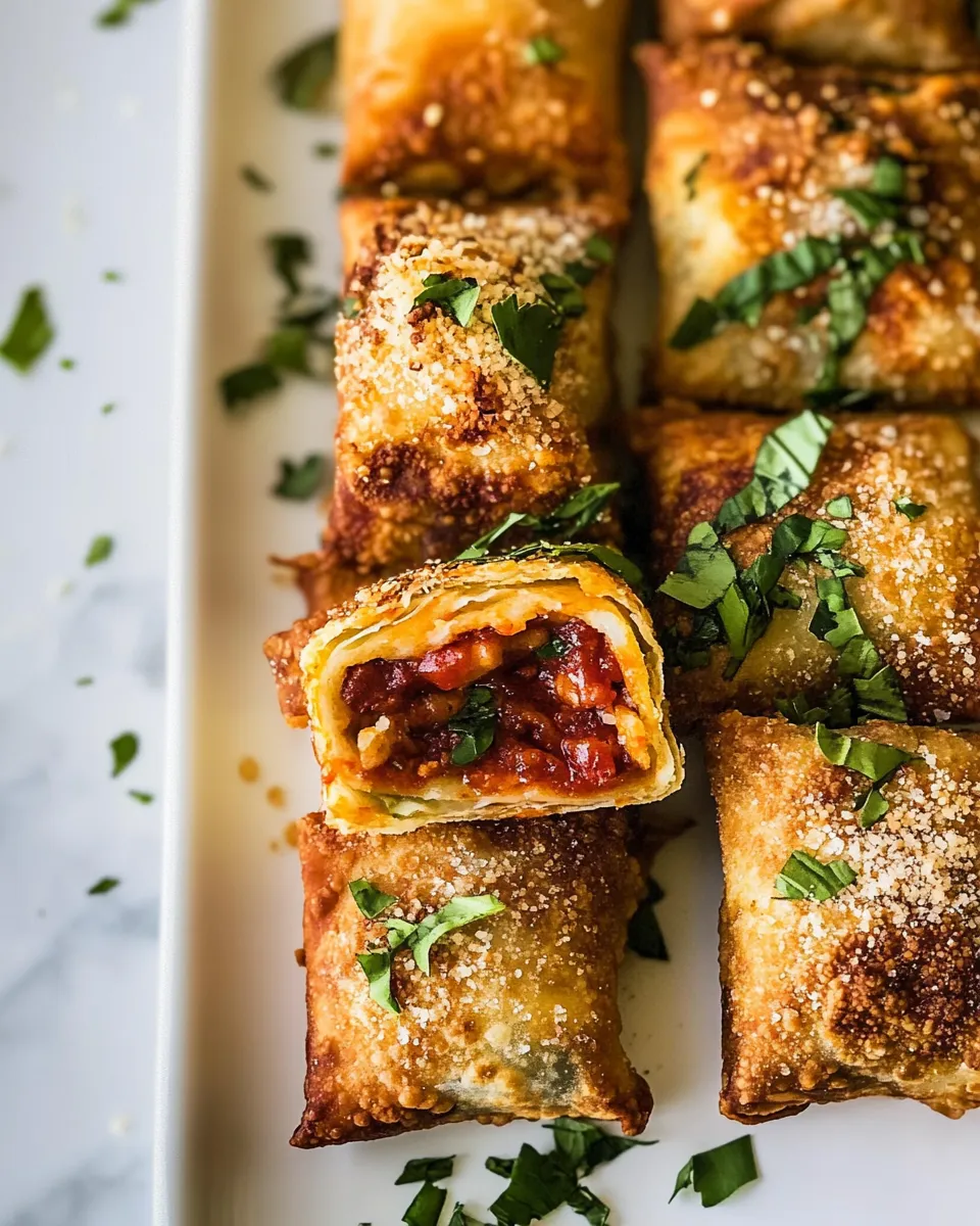 Ultimate Garlic Butter Pizza Egg Rolls. picture