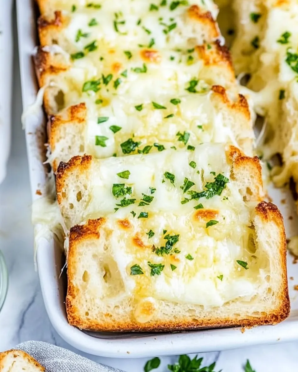 Delicious Garlic Cheese Bread shot