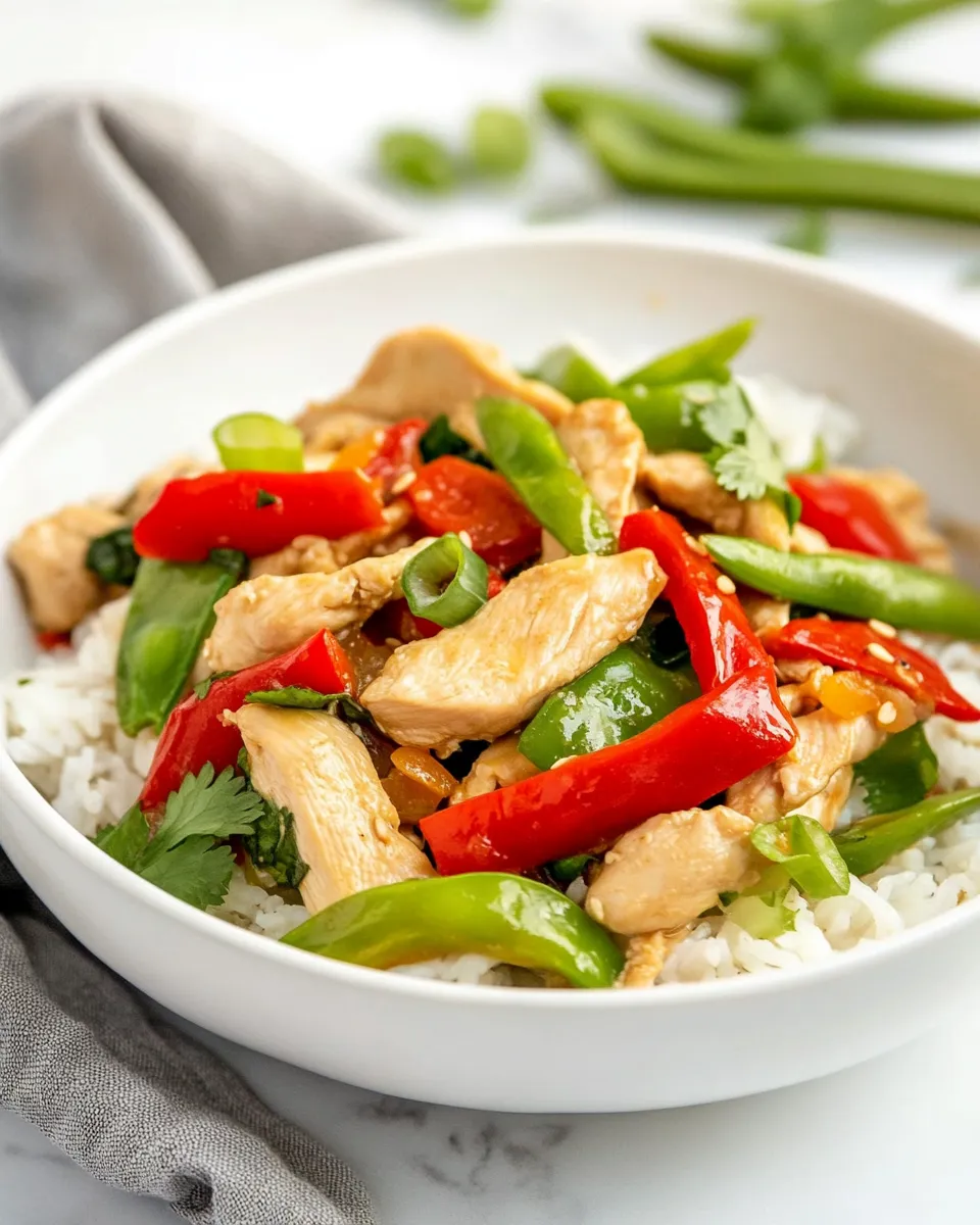 Delicious Garlic Chicken Stir Fry shot