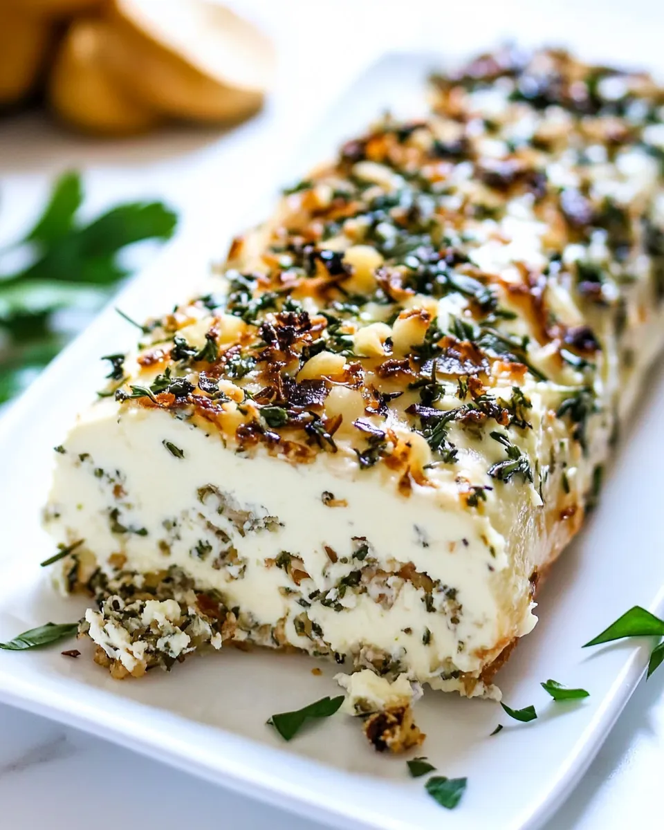 Classic Garlic Herb Cheese Log image