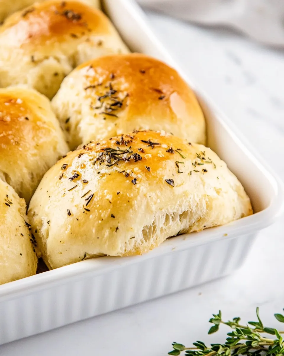 Classic Garlic Herb Dinner Rolls image