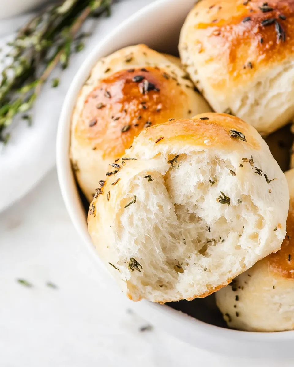 Easy Garlic Herb Dinner Rolls recipe photo