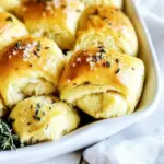 Homemade Garlic Herb Parker House Rolls photo