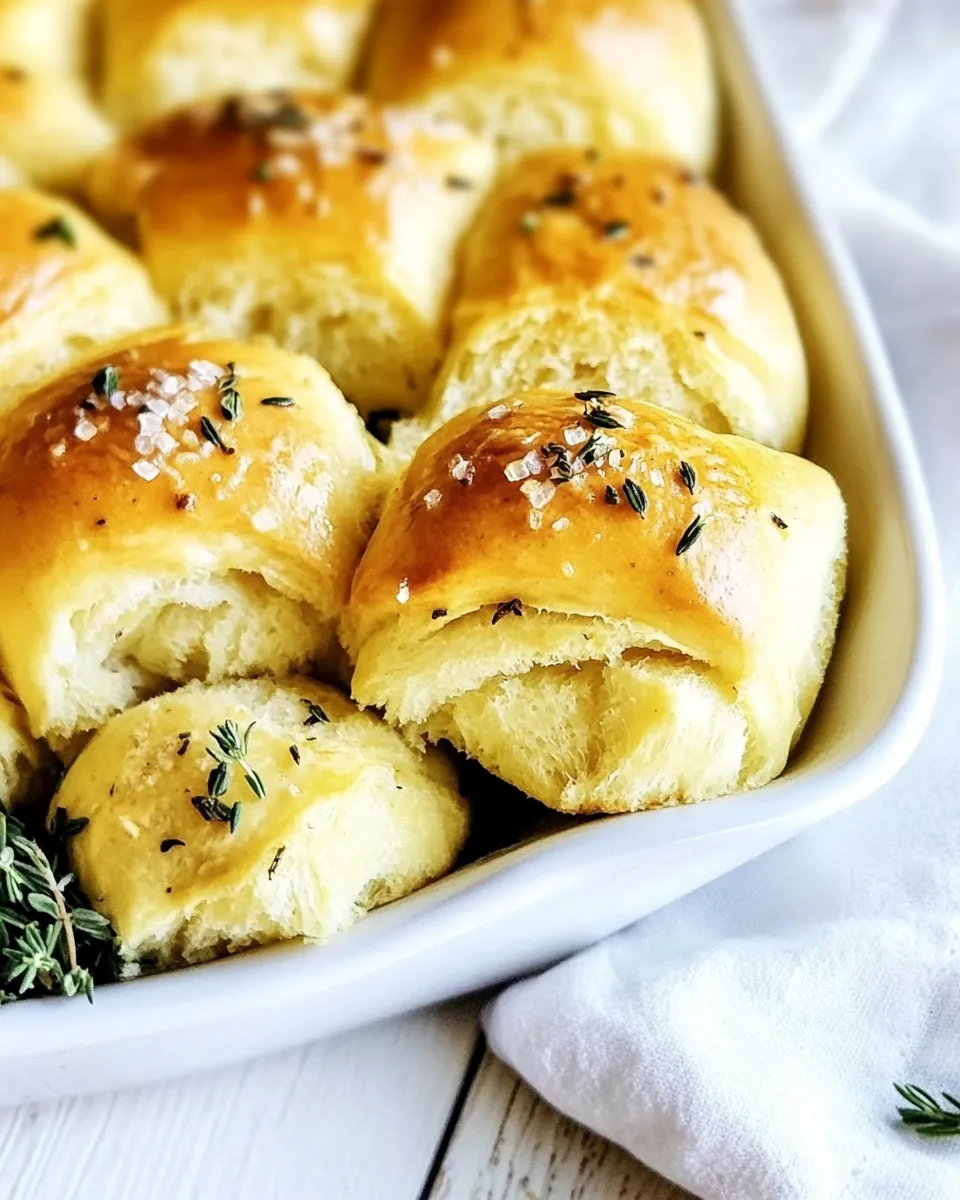 Homemade Garlic Herb Parker House Rolls photo