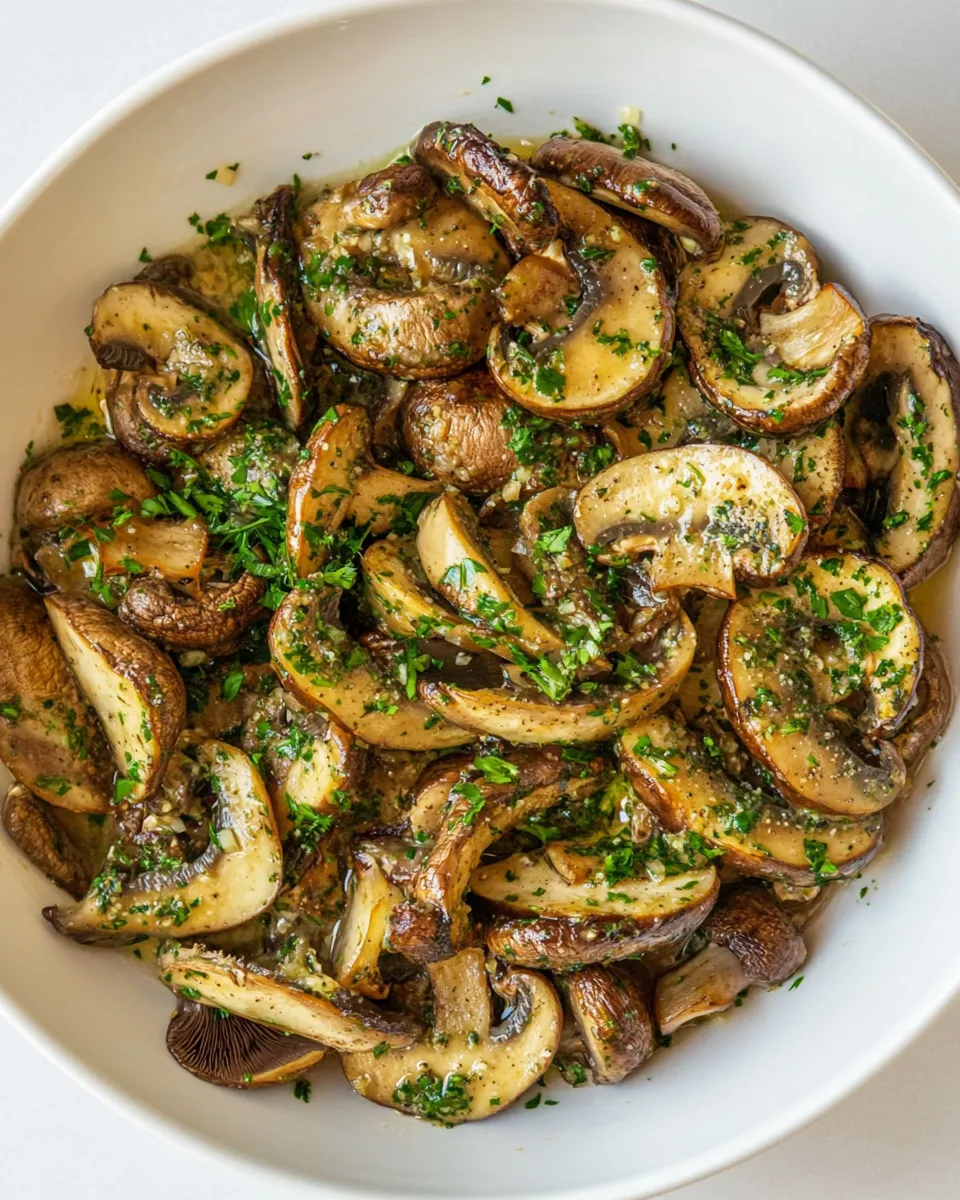 Classic Garlic Mushrooms dish photo