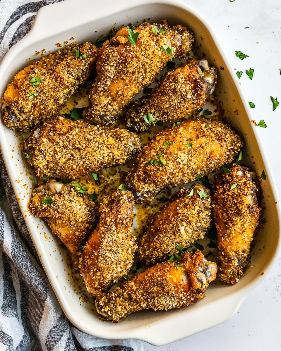 Classic Garlic Parmesan Chicken Wings Recipe image