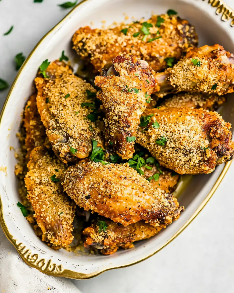 Easy Garlic Parmesan Chicken Wings Recipe shot