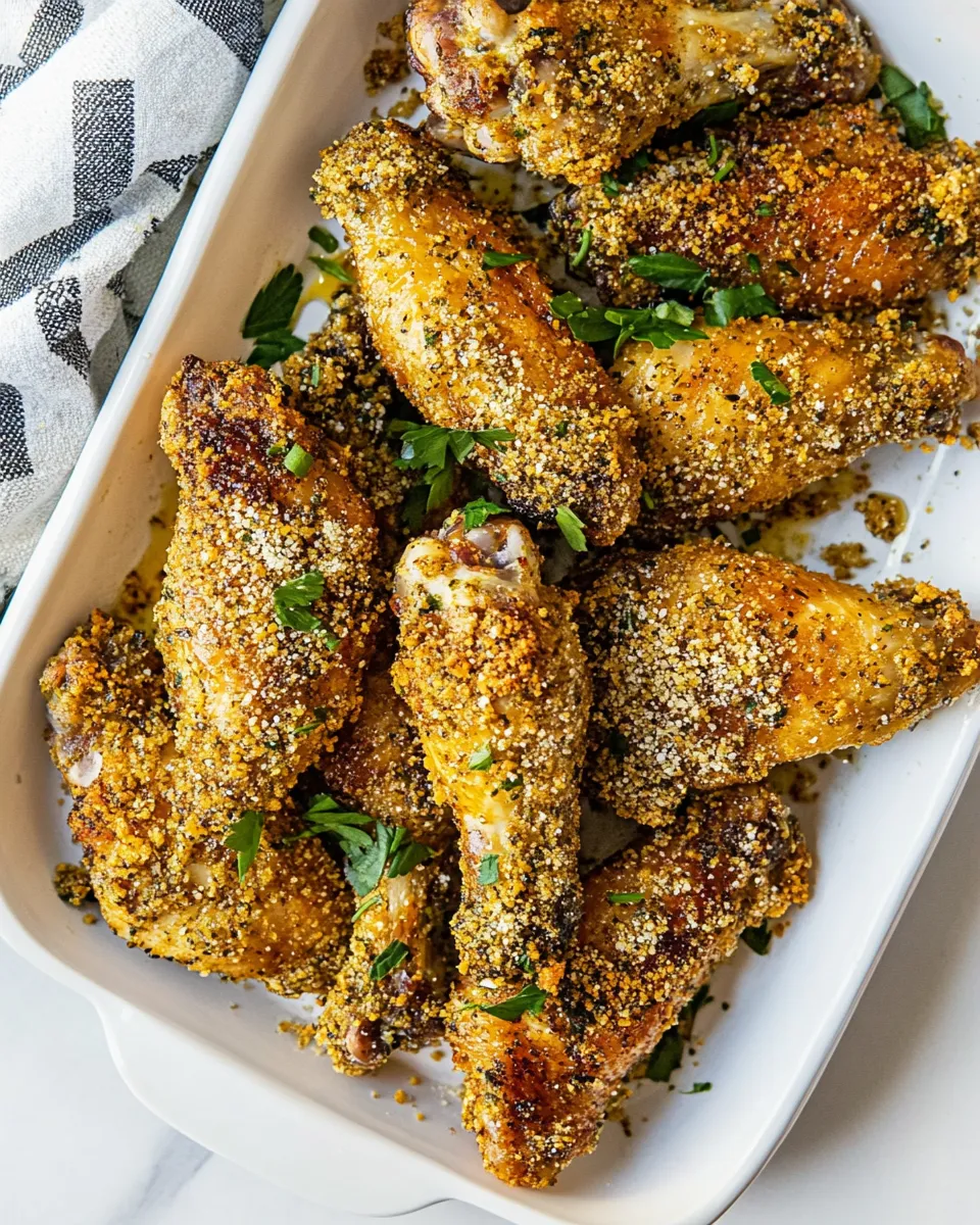 Delicious Garlic Parmesan Chicken Wings Recipe dish photo