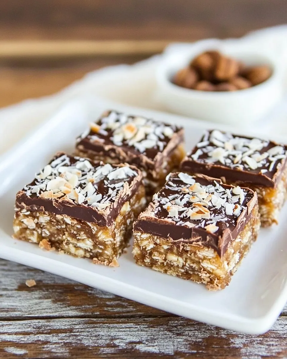 Delicious German Chocolate Bars shot