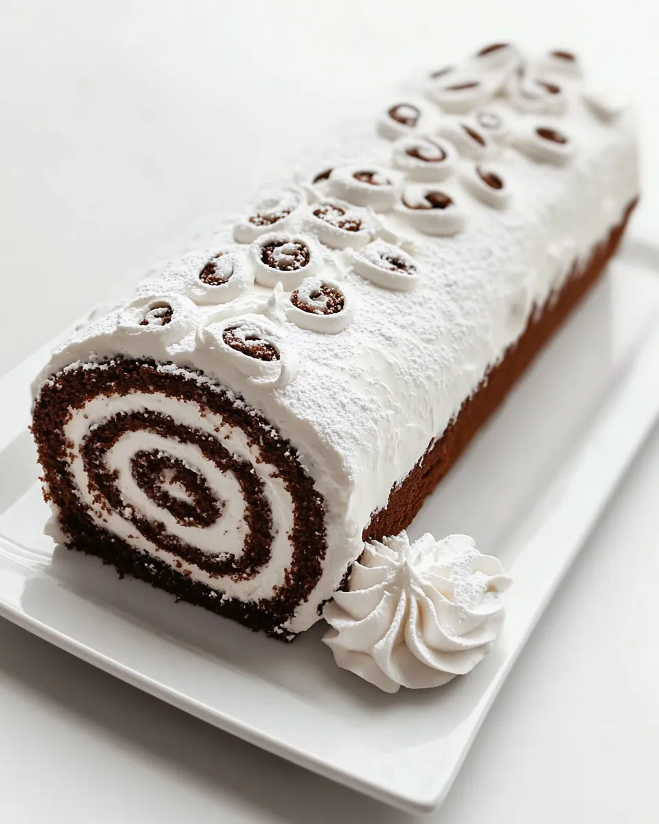 Delicious Giant Swiss Cake Roll shot