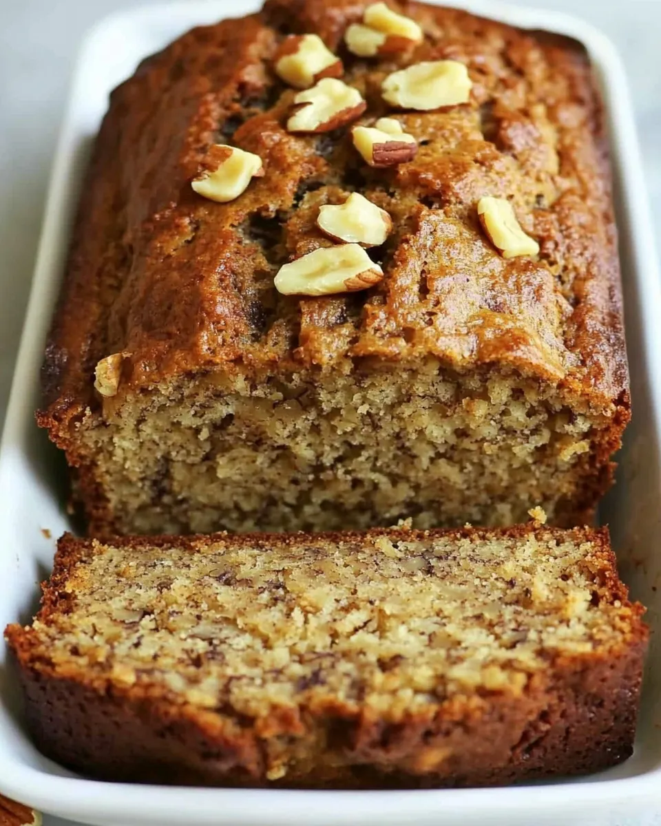 Easy Gluten-Free Banana Nut Bread food shot