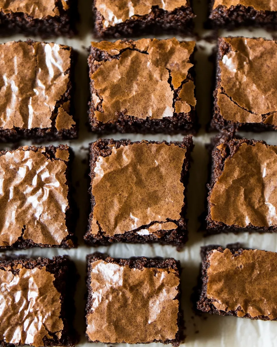 Homemade Gluten-Free Brownies (Perfect Crinkle Top!) recipe photo