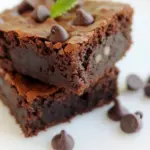 Homemade Gluten-Free Mint Chocolate Chip Brownies photo
