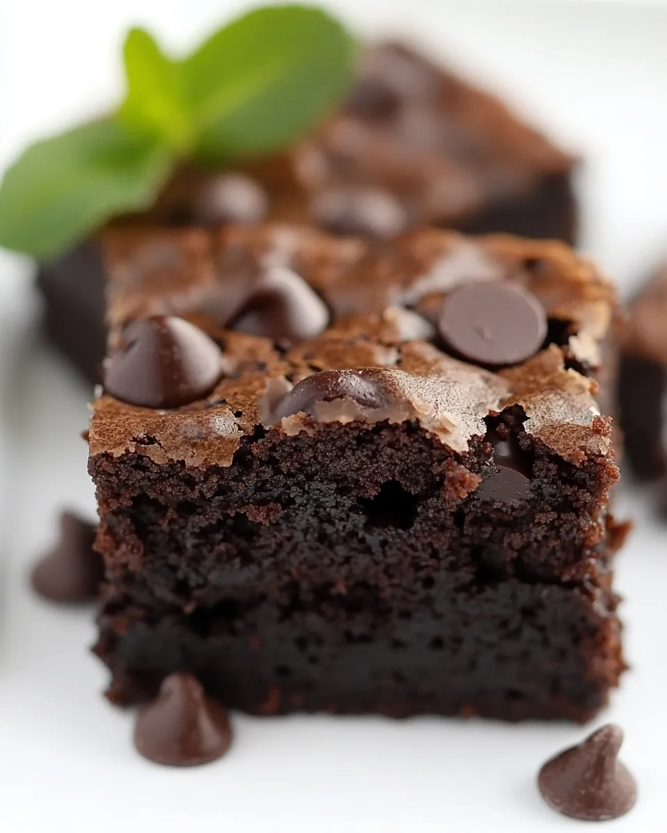 Easy Gluten-Free Mint Chocolate Chip Brownies recipe photo
