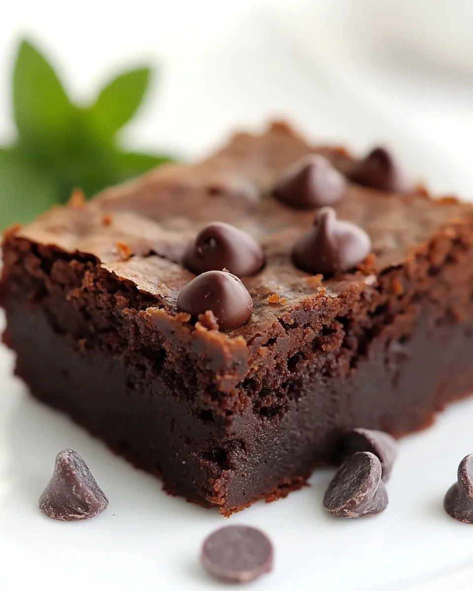Sweet Gluten-Free Mint Chocolate Chip Brownies shot