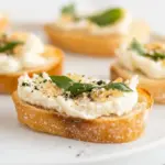 Homemade Goat Cheese Crostini Canapes photo