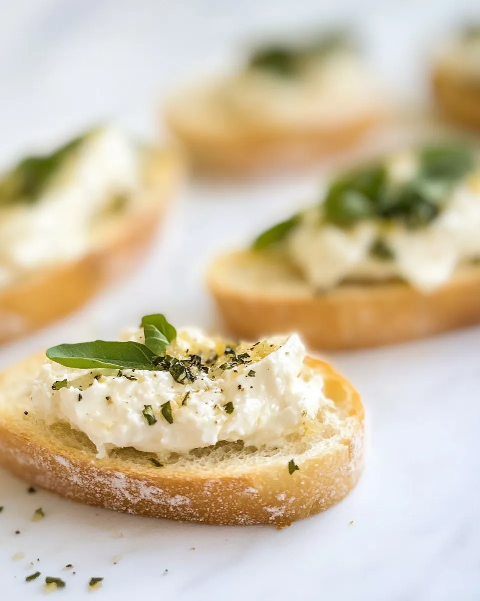 Classic Goat Cheese Crostini Canapes image
