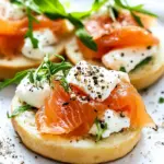 Homemade Goats Cheese and Smoked Salmon English Muffin photo