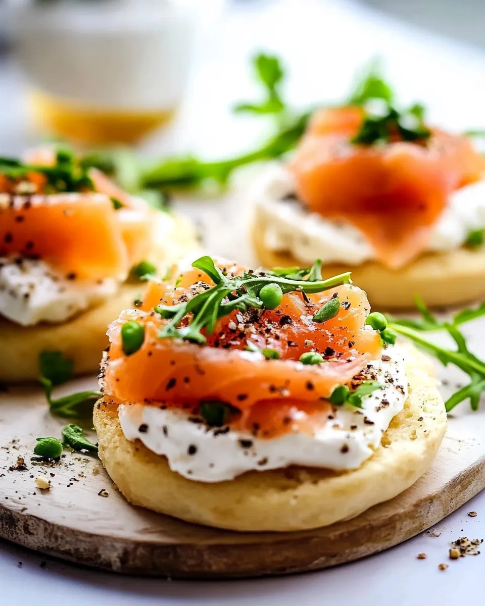 Delicious Goats Cheese and Smoked Salmon English Muffin image