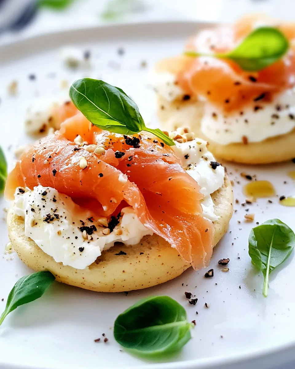 Quick Goats Cheese and Smoked Salmon English Muffin recipe photo