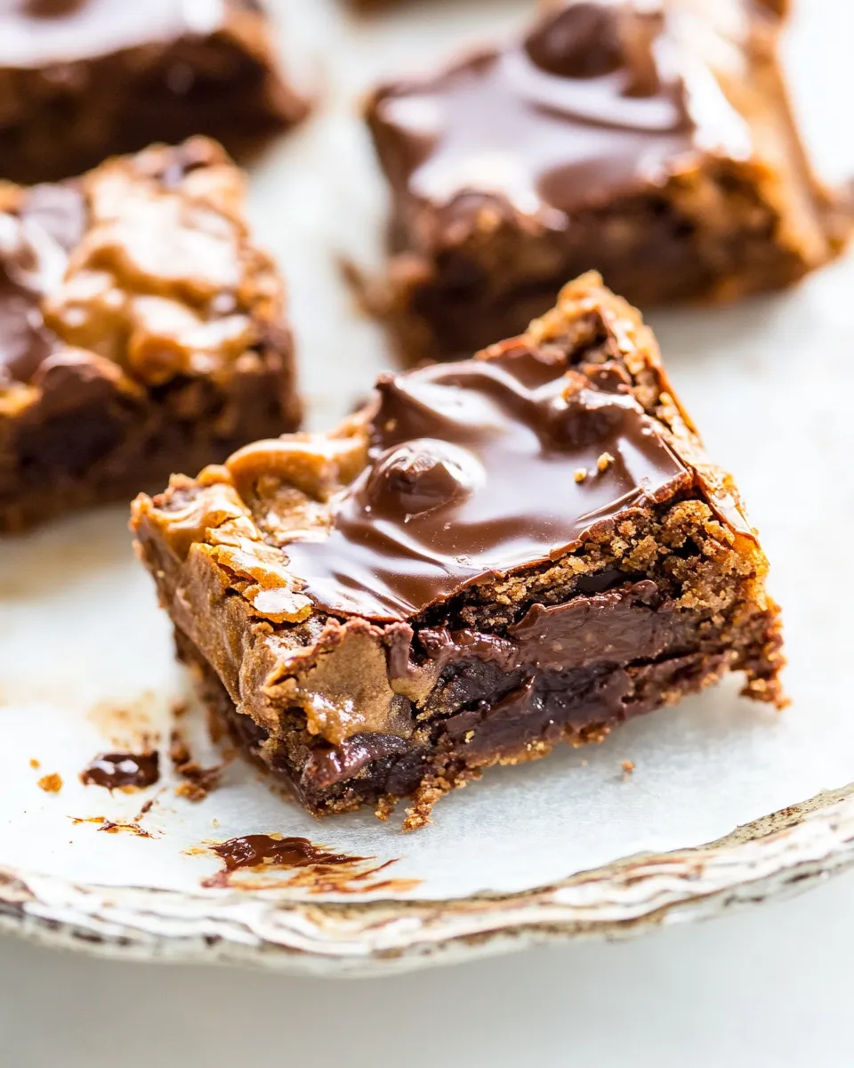 Homemade Gooey Chocolate Chunk Cookie Butter Bars photo
