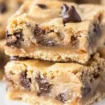 Homemade Gooey Peanut Butter Chocolate Chip Cookie Bars photo
