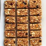 Homemade Granola Bars with Coconut, Currants and Almonds photo