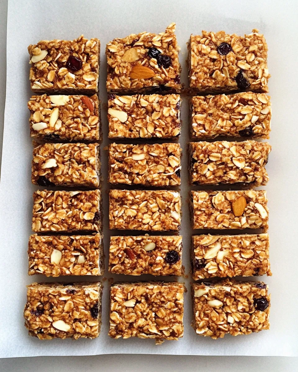 Homemade Granola Bars with Coconut, Currants and Almonds photo
