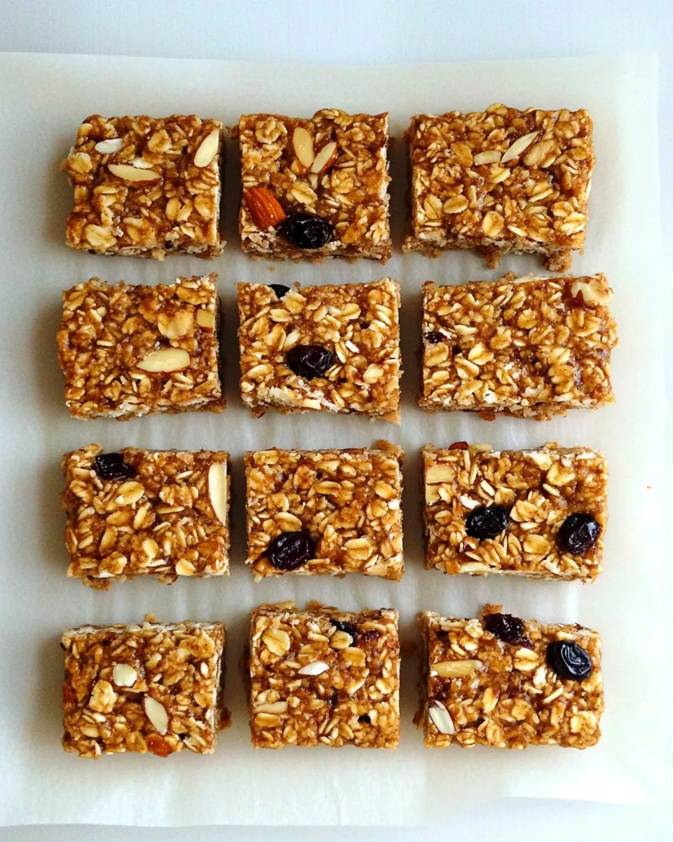 Healthy Granola Bars with Coconut, Currants and Almonds recipe photo
