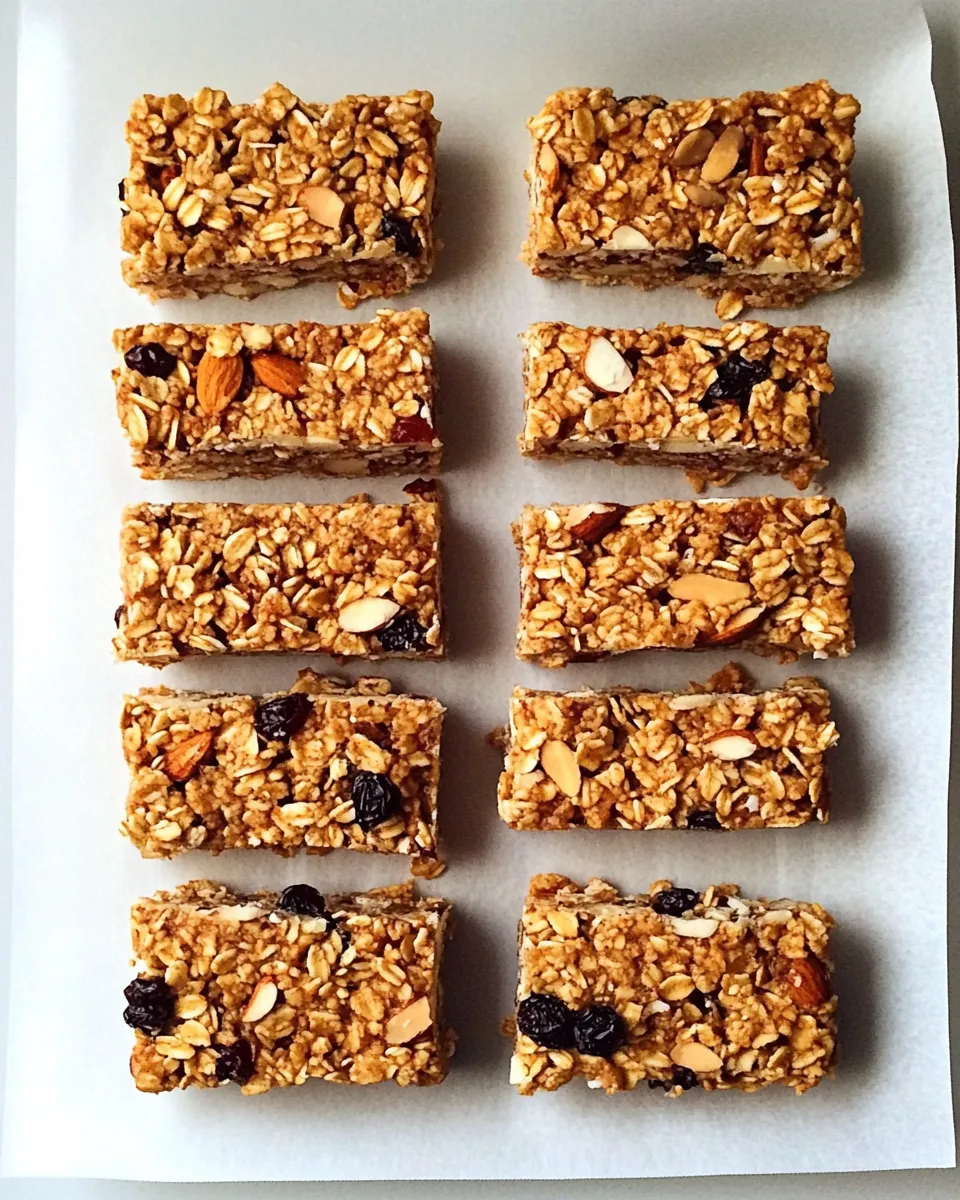 Easy Granola Bars with Coconut, Currants and Almonds shot