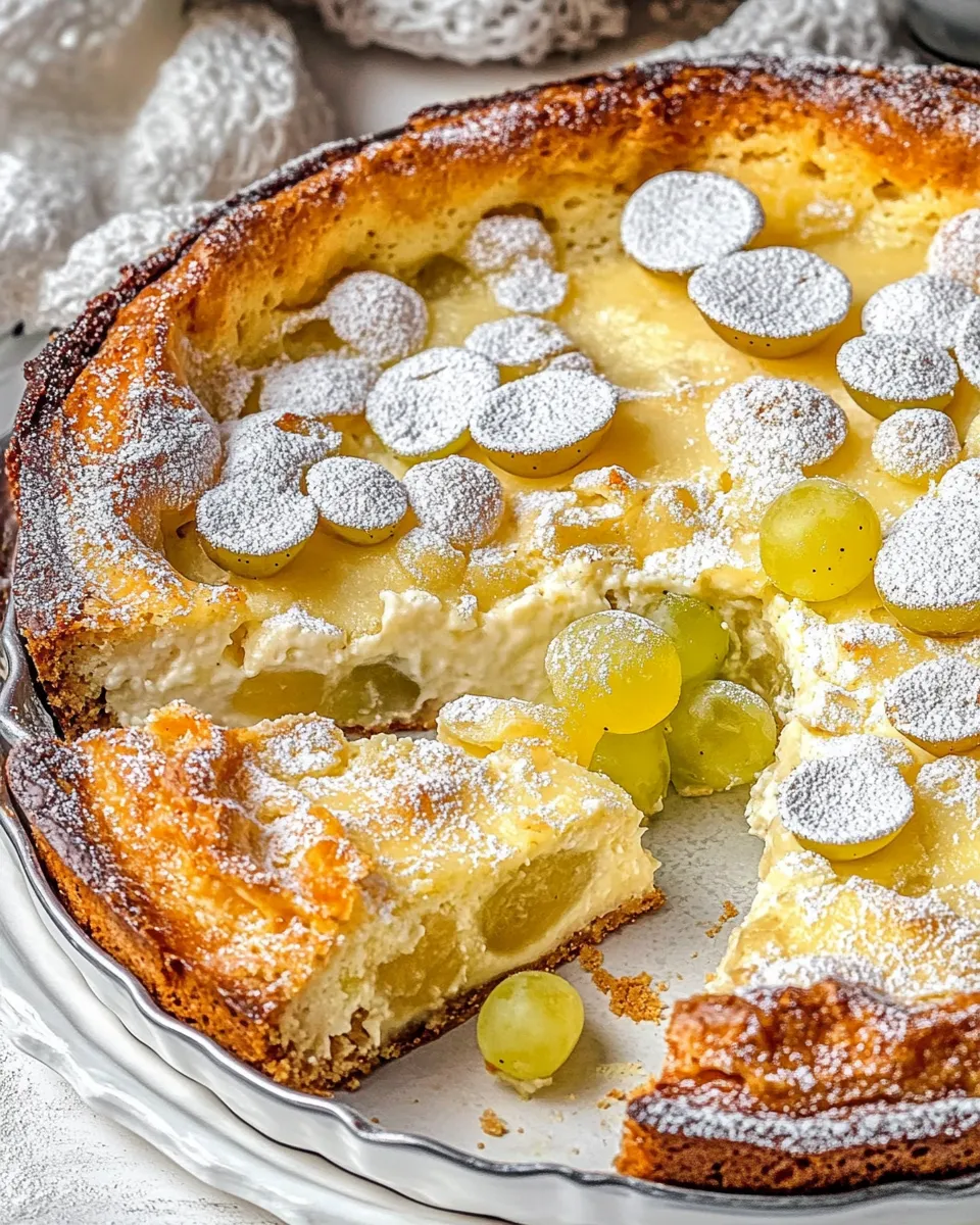 Delicious Grape Clafoutis food shot