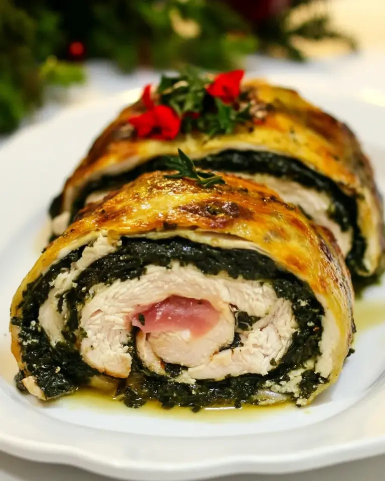 Homemade Greek-Style Chicken Roulade photo
