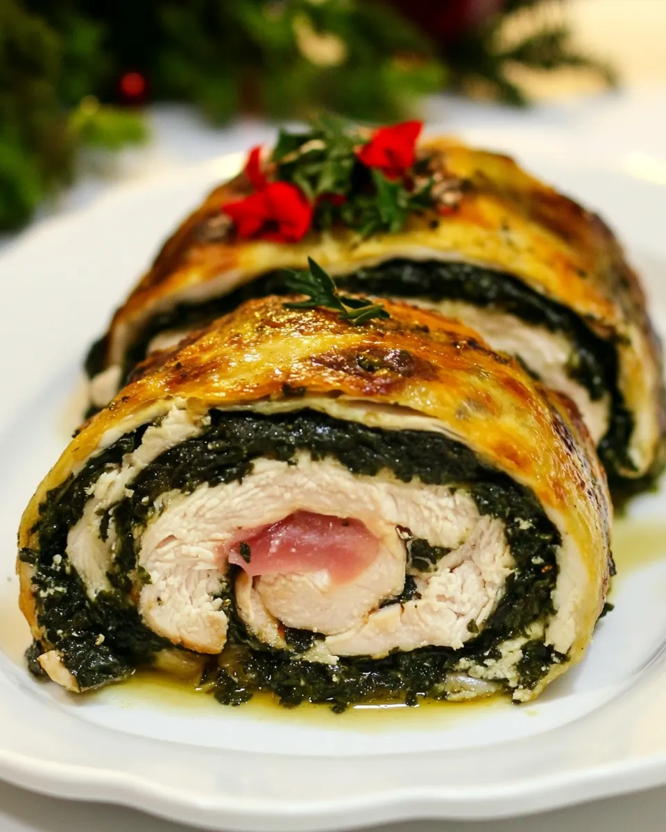 Homemade Greek-Style Chicken Roulade photo