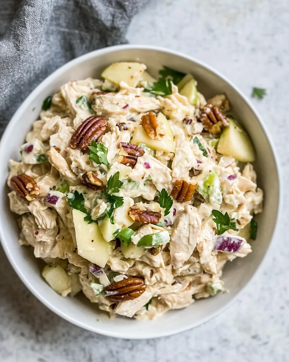 Classic Greek Yogurt Chicken Salad with Toasted Pecans and Apples image