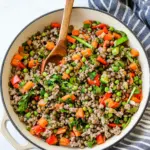 Easy Ground Beef and Lentil Skillet with Vegetables photo