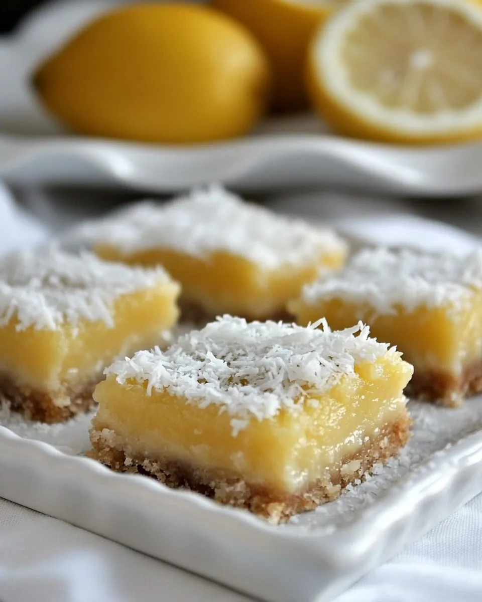 Easy Guest Post: Coconut Lemon Squares food shot