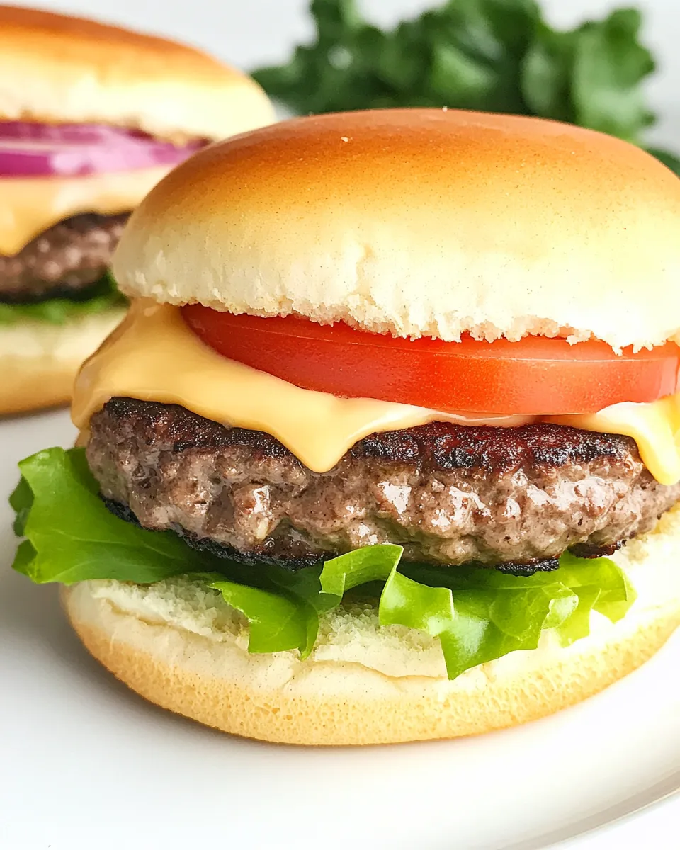 Savory Hamburgers in the Oven shot