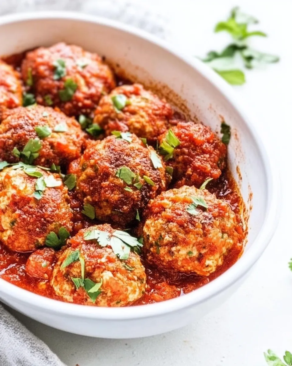 Savory Harissa Chicken Meatballs dish photo
