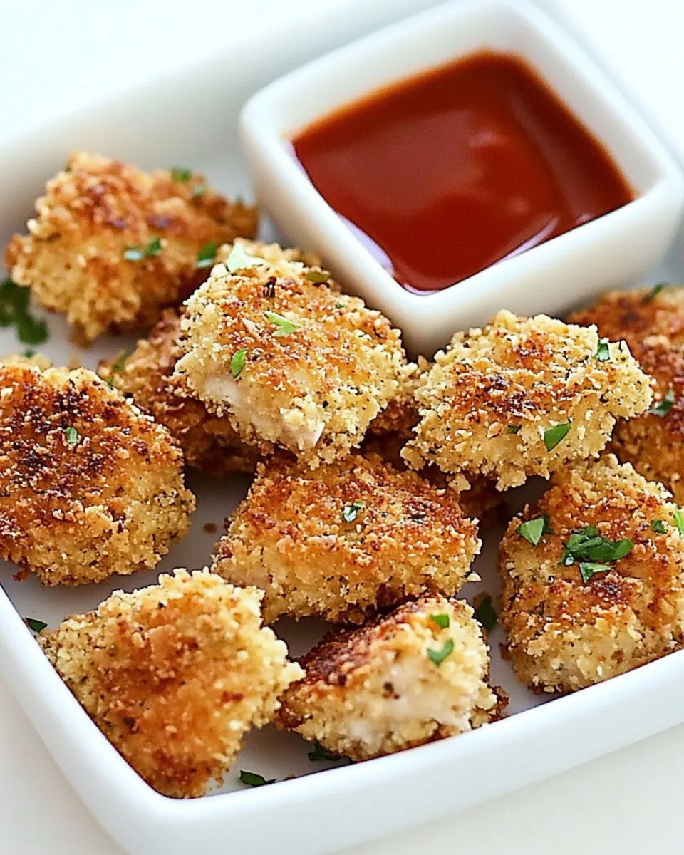 Easy Healthy Baked Chicken Nuggets recipe photo