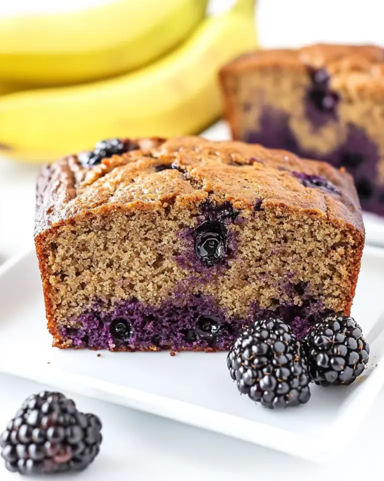 Homemade Healthy Blackberry Banana Bread photo