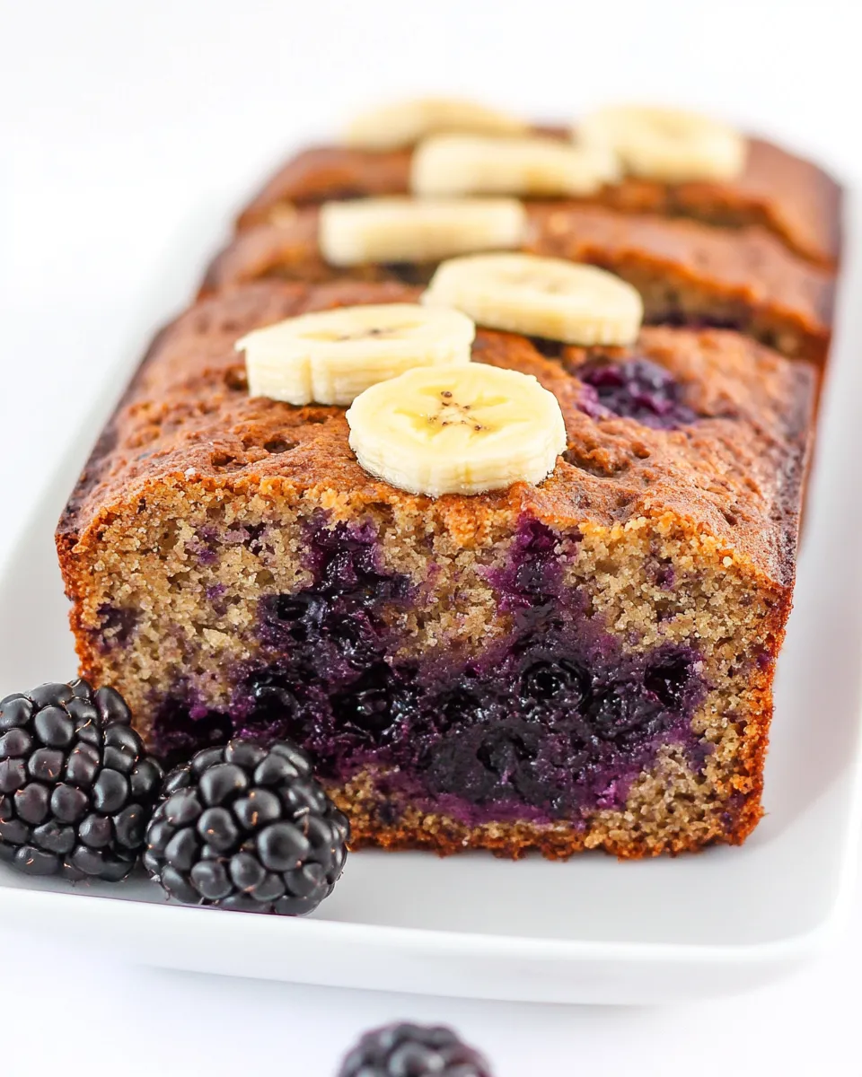 Easy Healthy Blackberry Banana Bread recipe photo