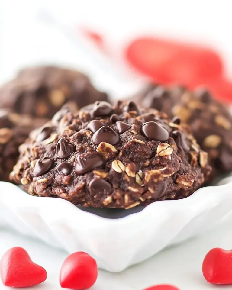 Homemade Heart Healthier Chocolate Oatmeal Cookies recipe photo