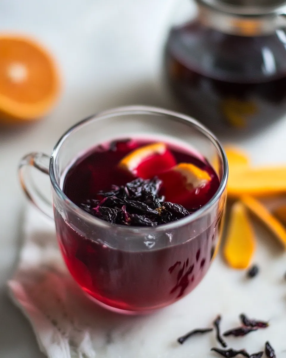 Easy Hibiscus Elderberry Ginger Tea recipe photo