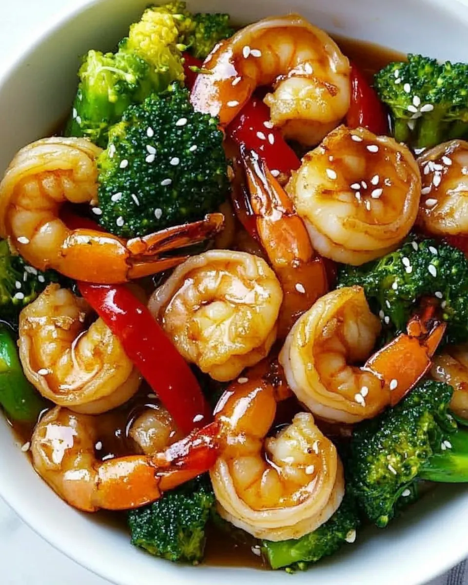 Classic Hoisin Shrimp with Broccoli dish photo