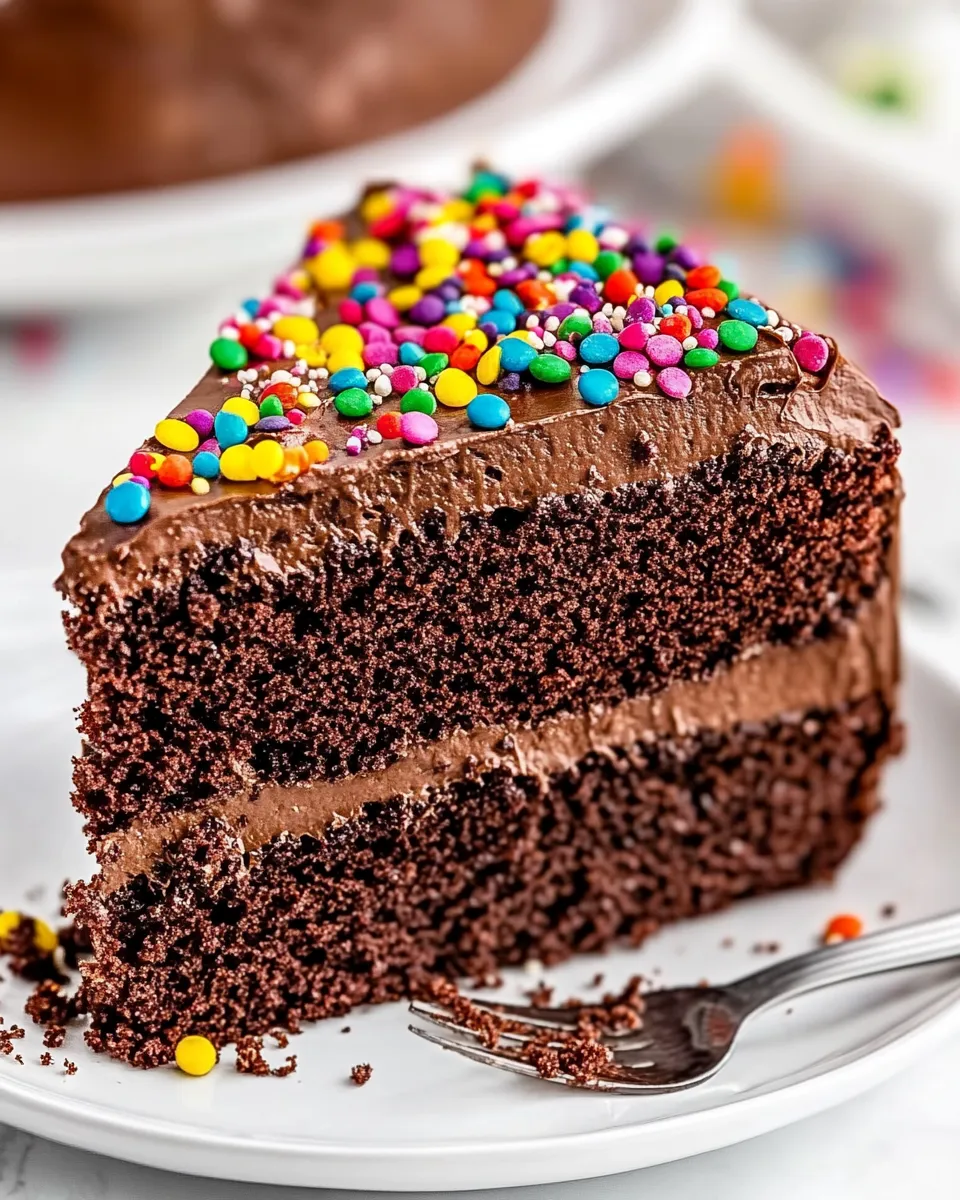 Sweet Homemade Chocolate Cake Recipe food shot