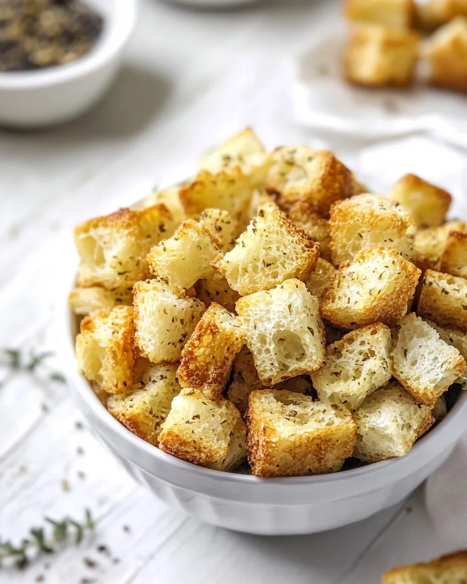 Classic Homemade Croutons Recipe shot