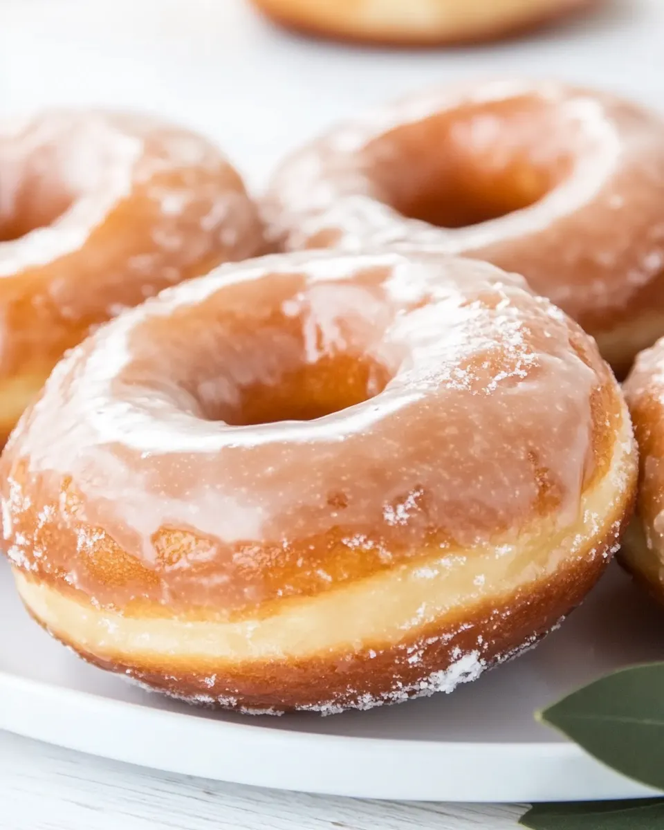 Easy Homemade Glazed Donuts shot