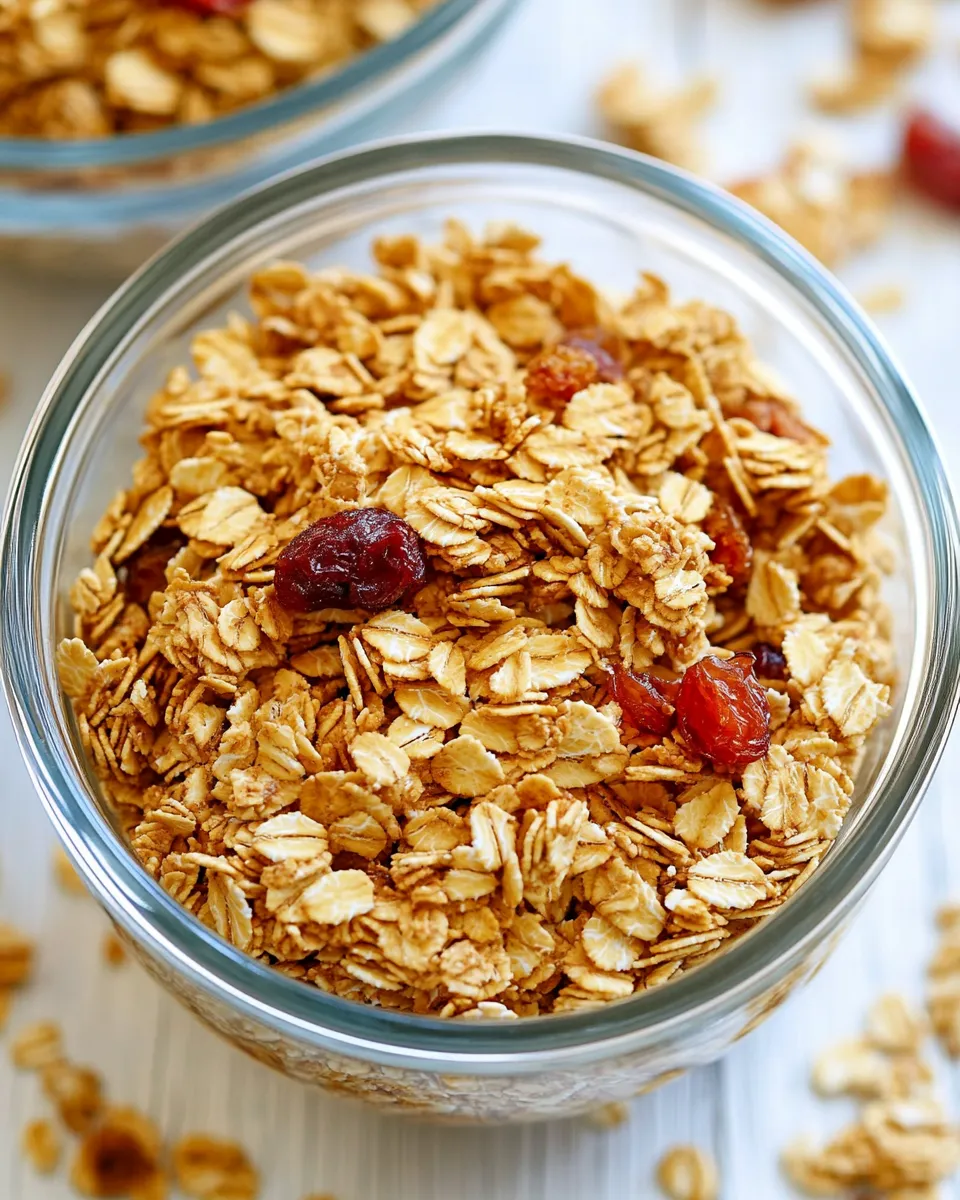 Quick Homemade Granola Recipe food shot