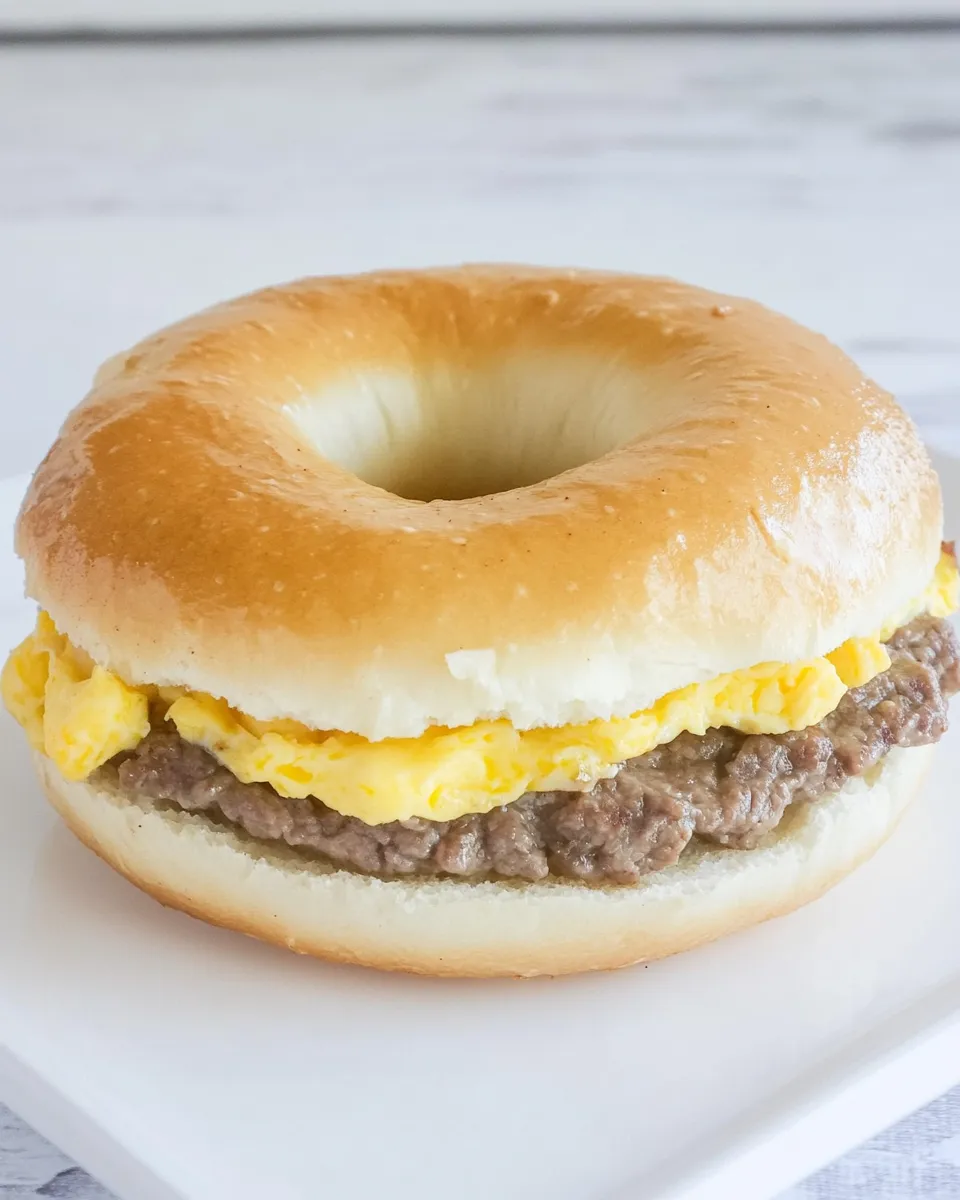 Classic Homemade McDonalds Steak Egg and Cheese Bagel: Breakfast Perfection image